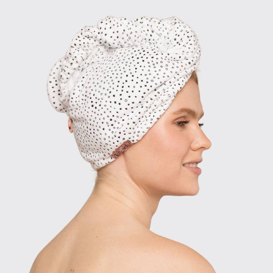 Micro Dot Quick Dry Hair Towel
