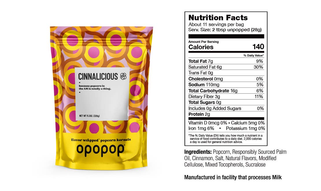 Cinnalicious Flavor-Wrapped Popcorn Kernels Bags