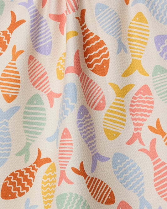Fish Flip Kitchen Tea Towel