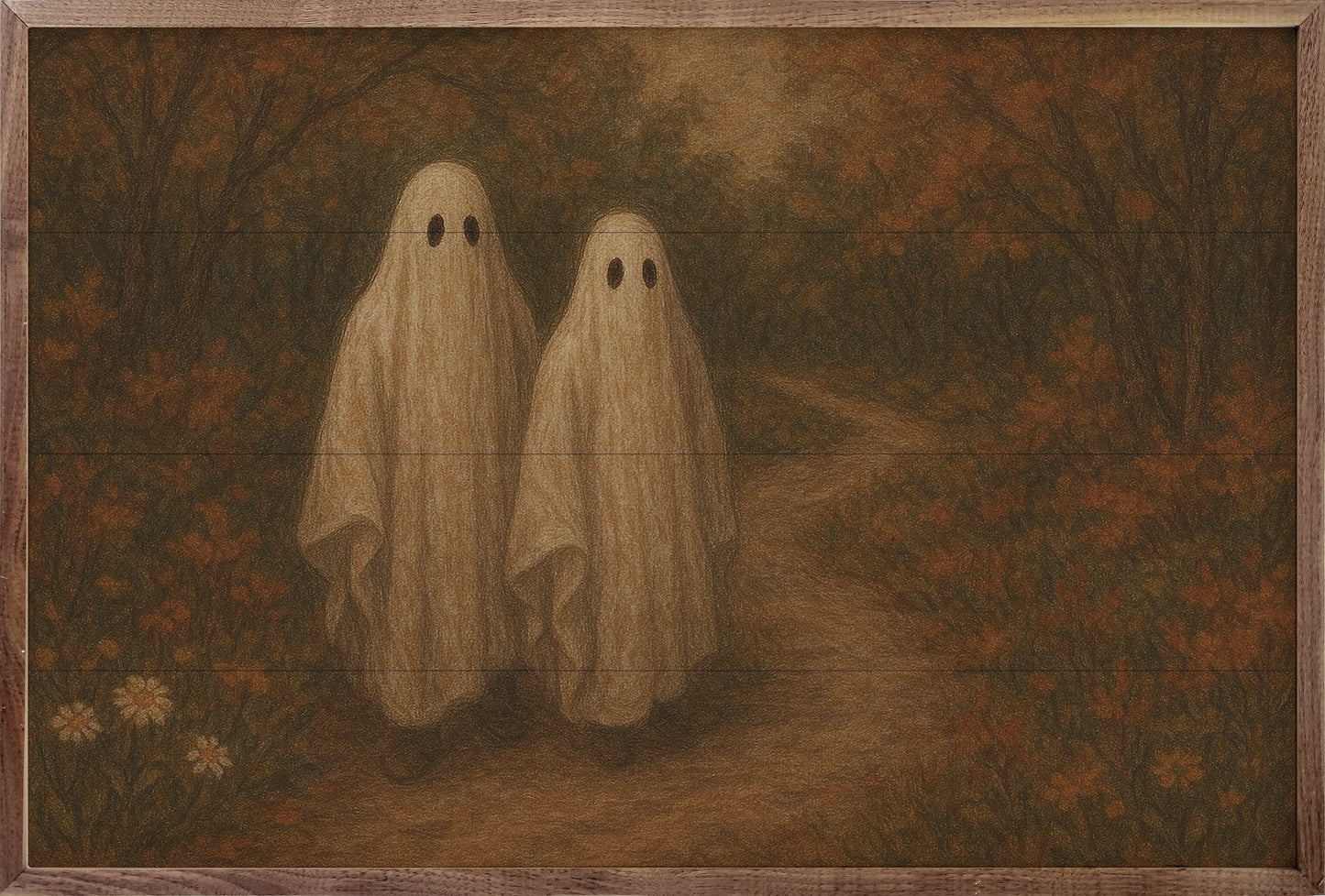 Vintage Ghost Couple Sign