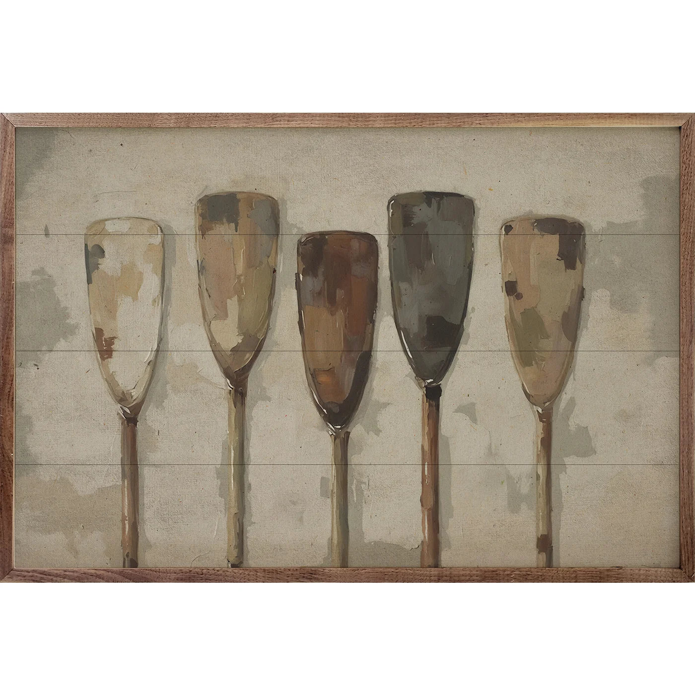 Five Vintage Boat Oars Sign
