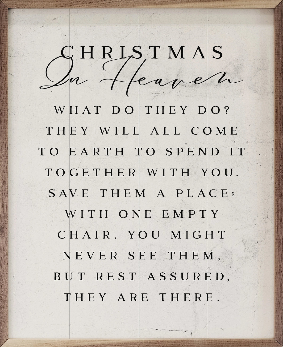 Christmas In Heaven White Sign