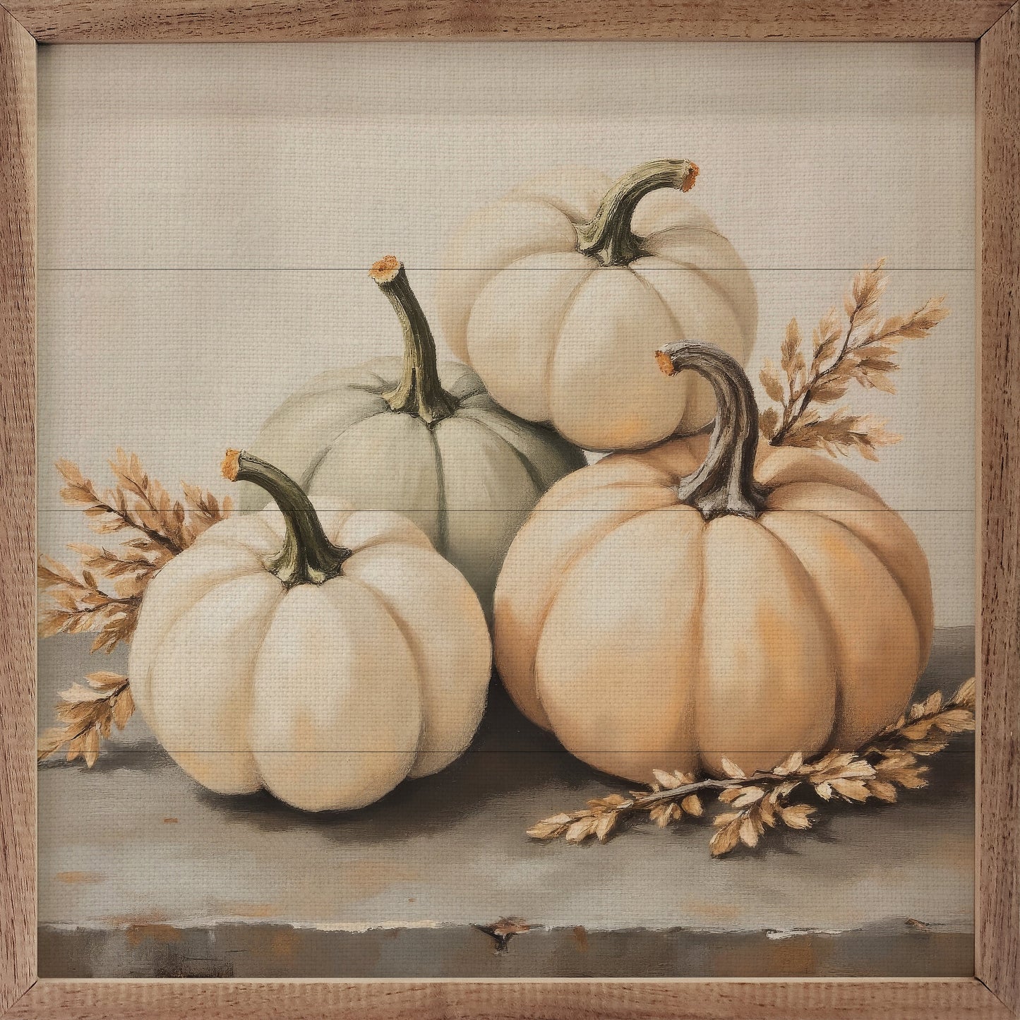 White Pumpkins Square Sign