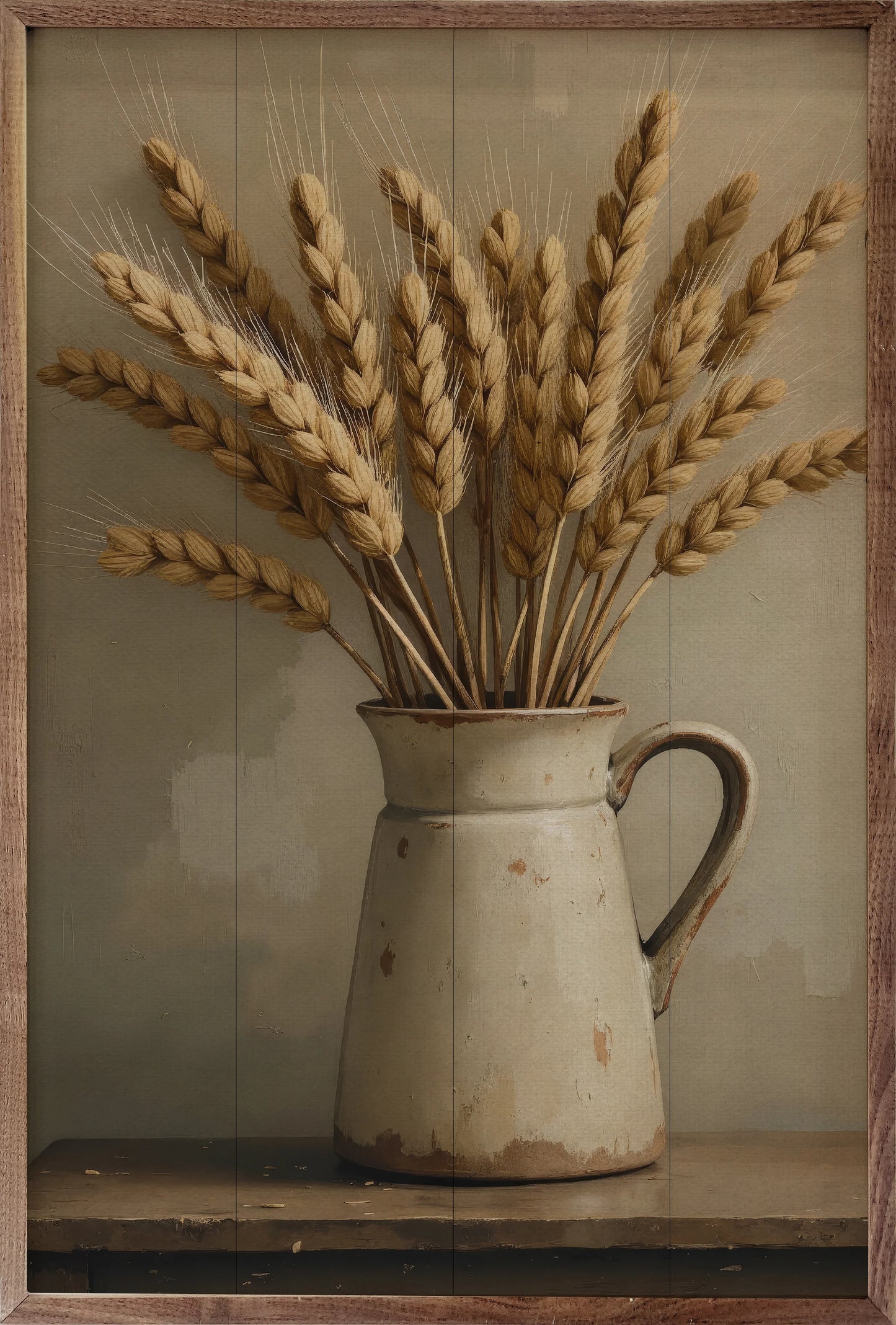 Wheat In White Vase Sign