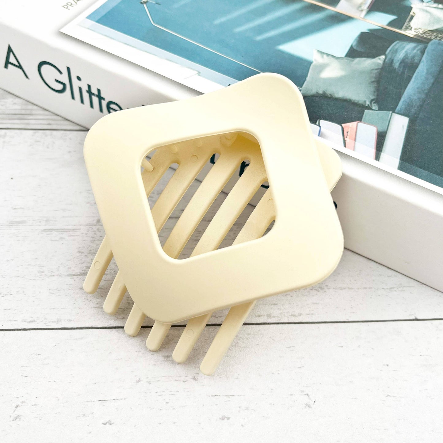 Matte Square Hollow Hair Clip