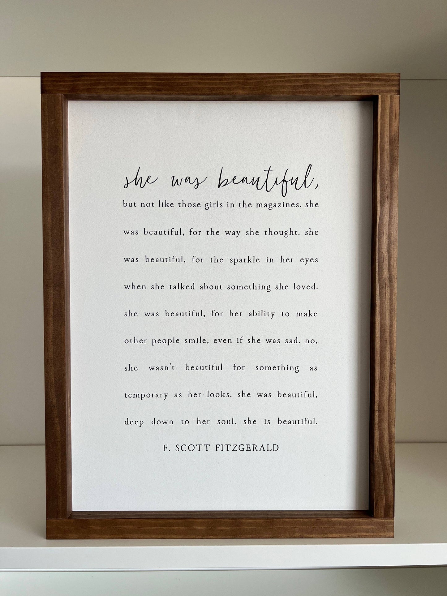 She Was Beautiful Wall Sign