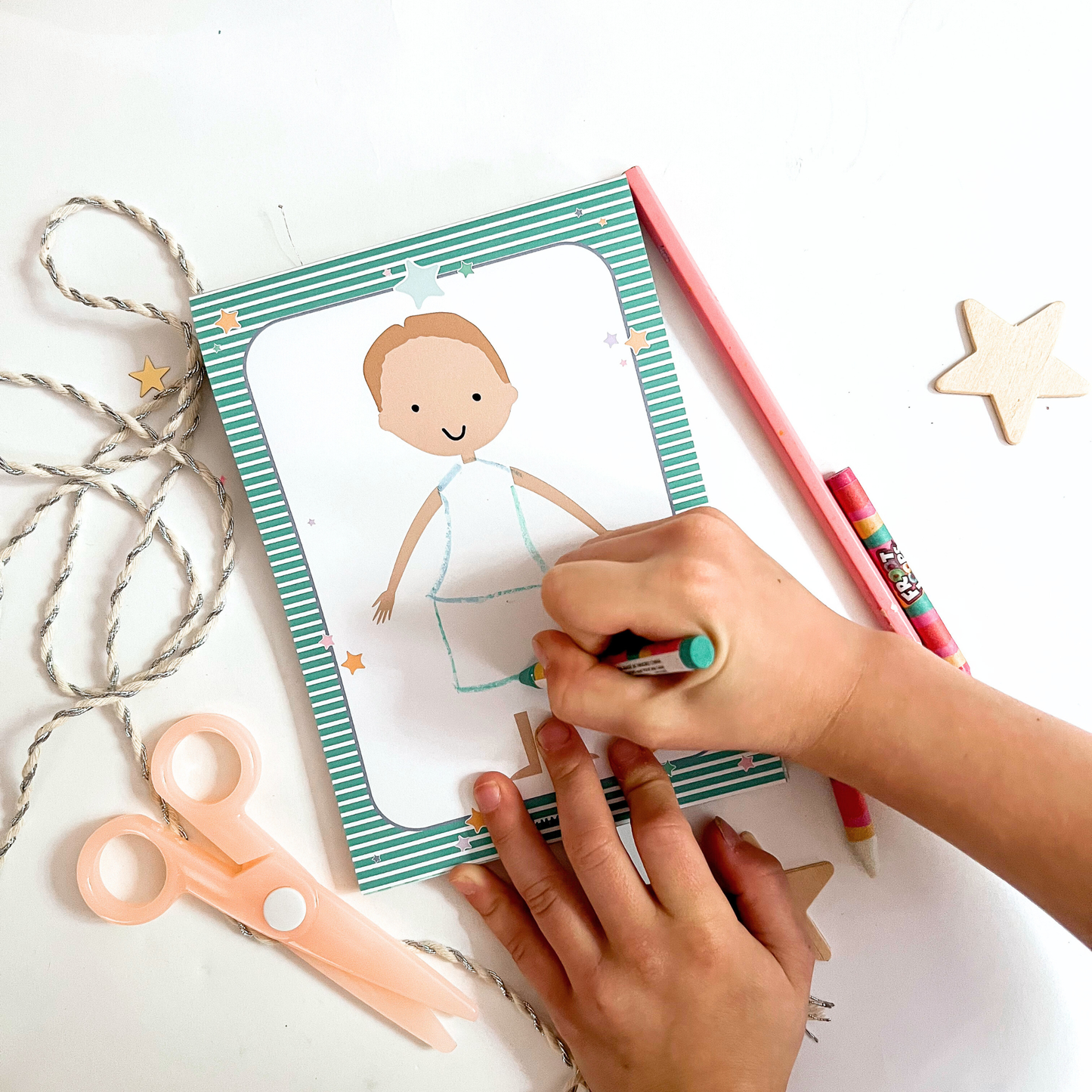 Blue Dress-a-Doll Pretend Play Notepad
