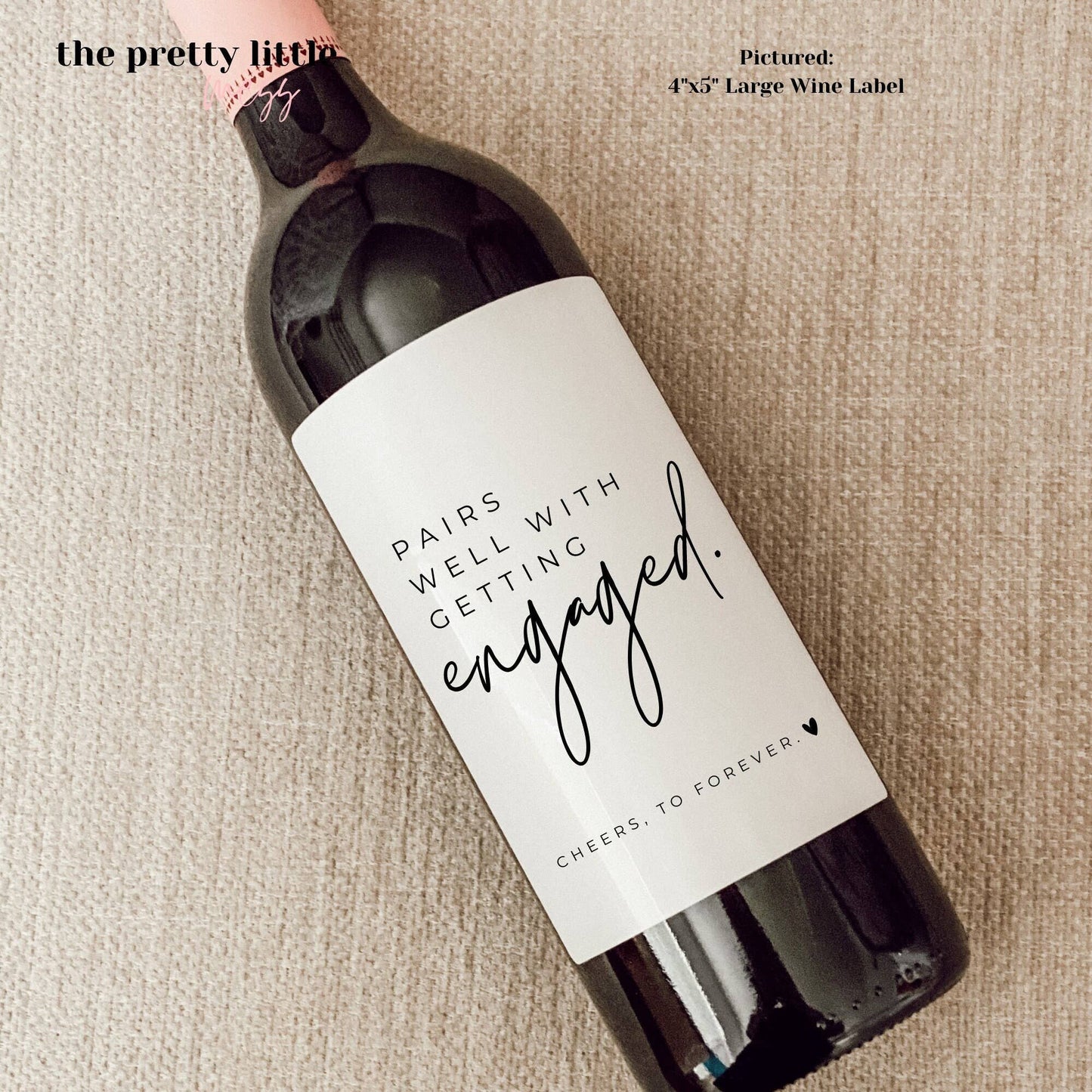 Engagement Wine Label