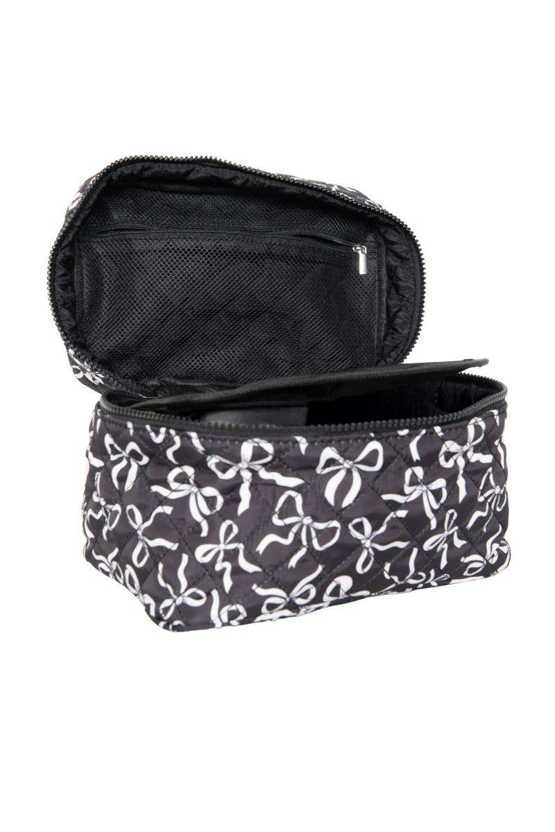 Black & White Bows Makeup Bag