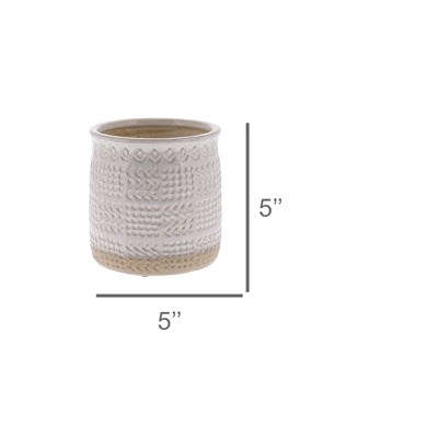 Cheyenne White Cachepot