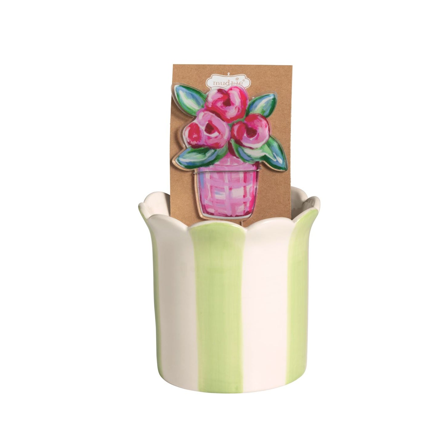 Striped Flower Pot