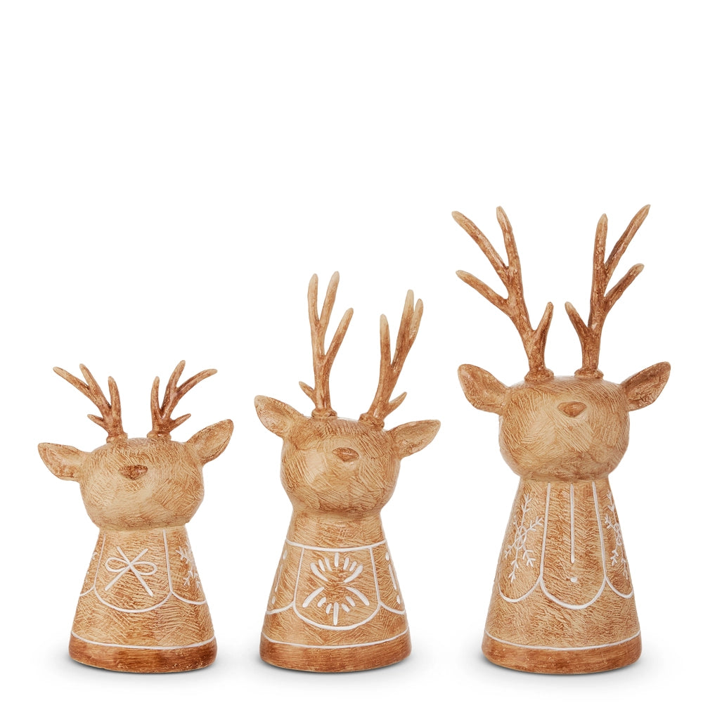 Rustic Carved Deer Busts