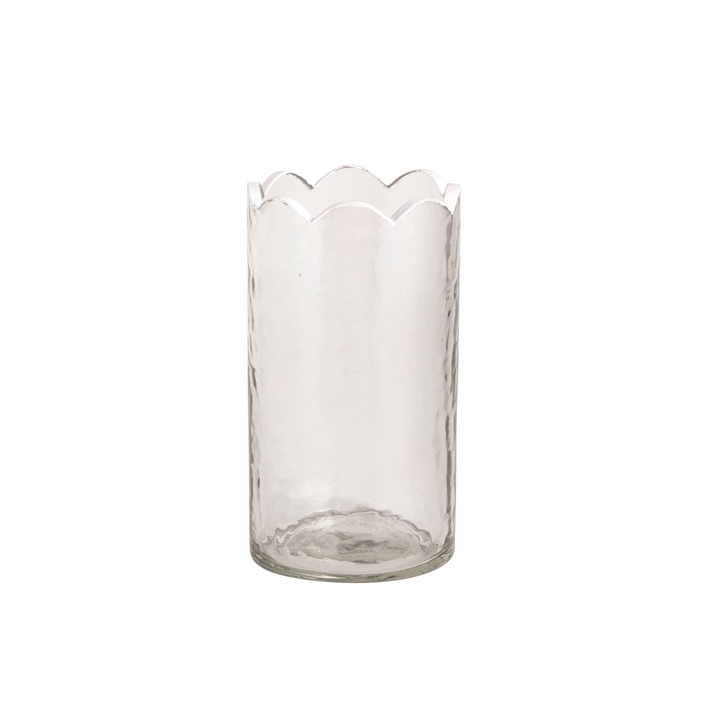 Small Scalloped Glass Bud Vase