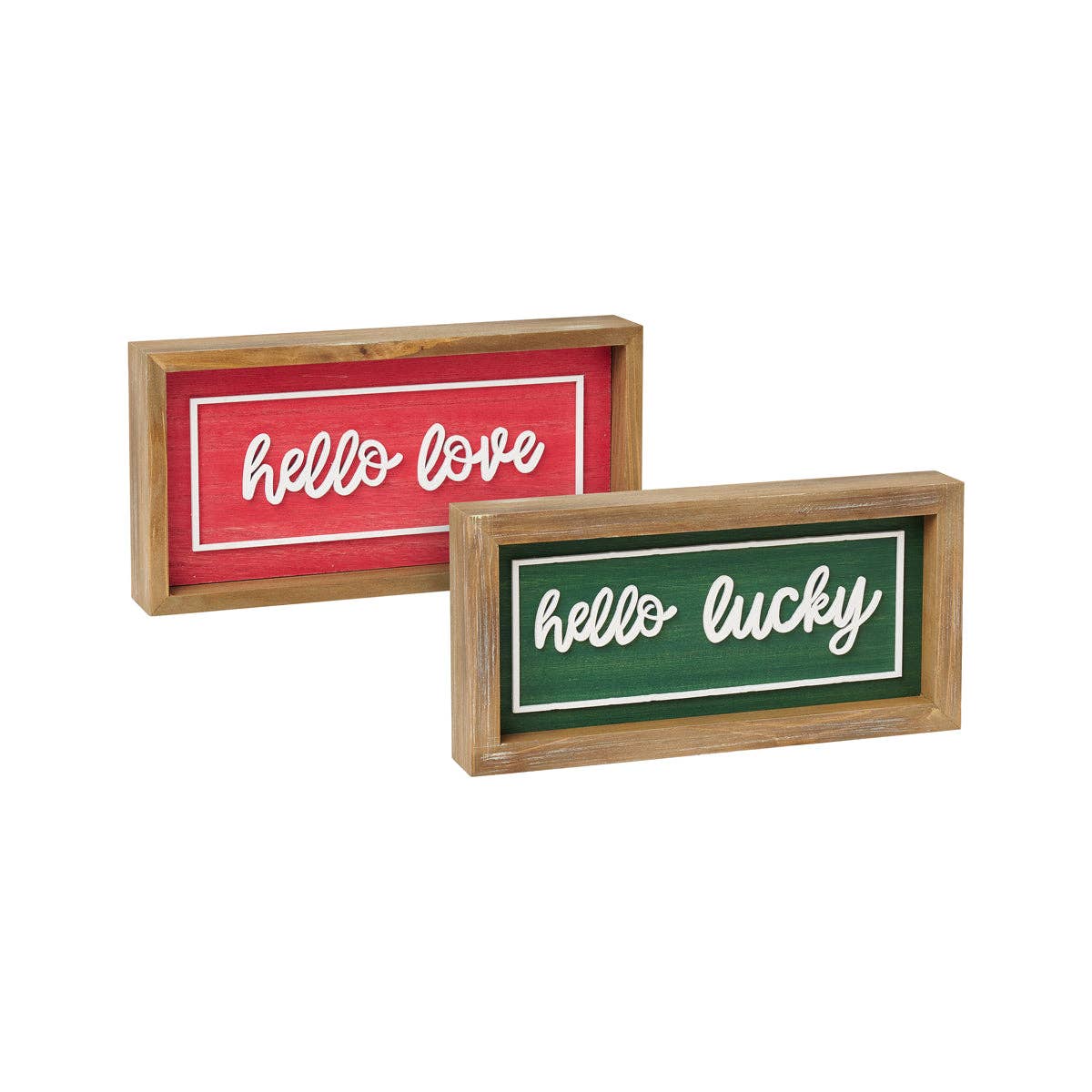 Lucky/Love Reversible Framed Sign
