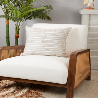 Ivory Stitched 18x18 Pillow