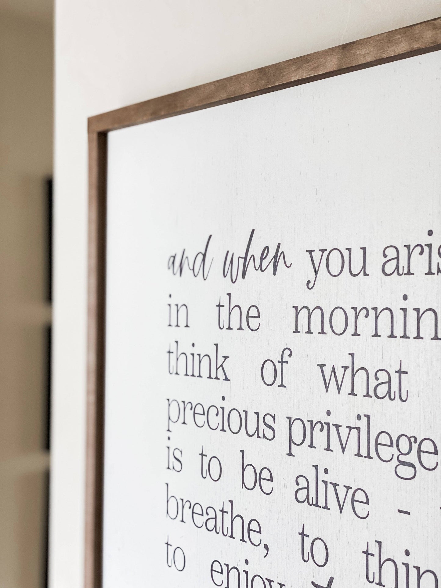 And When You Arise in the Morning Wall Art