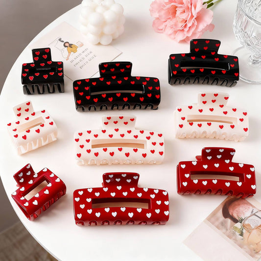 Red Heart Hair Clip