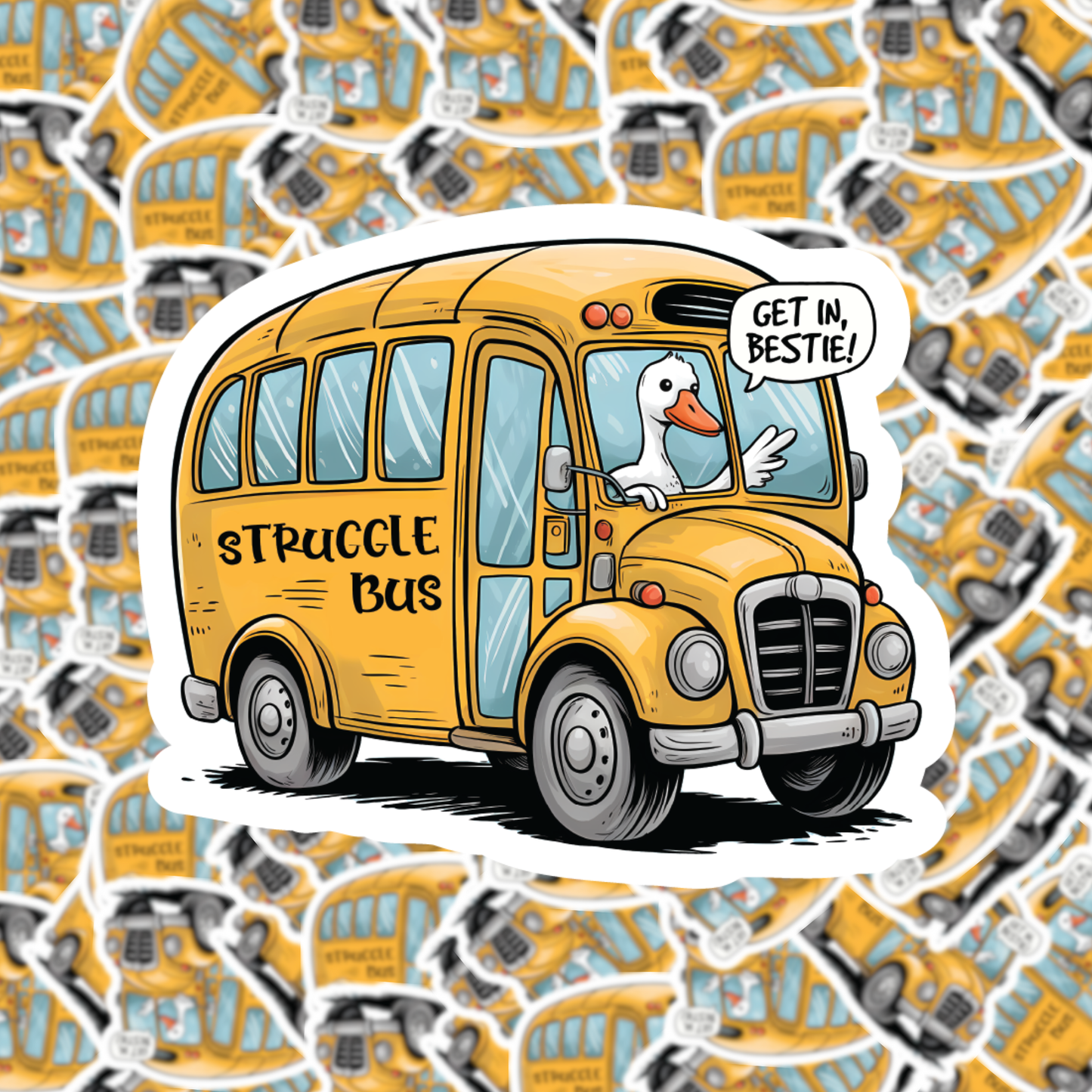 Struggle Bus Sticker