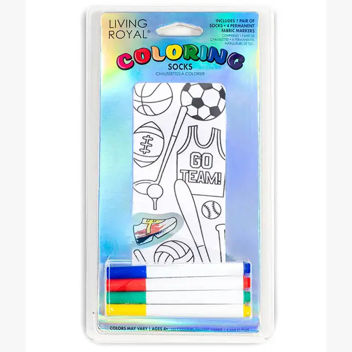 Sports Coloring Socks