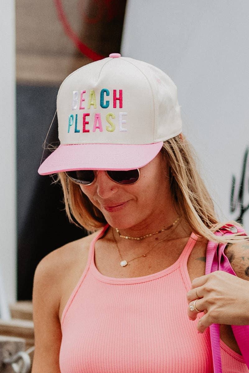 Beach Please Two-Toned Hat