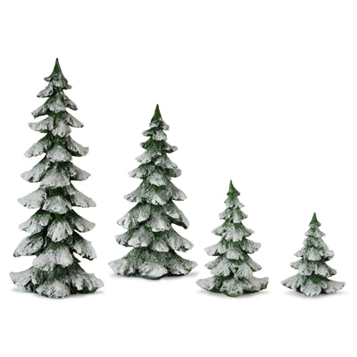 Dark Green Snowy Trees