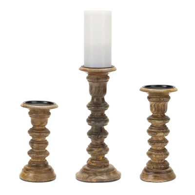 Wood Candle Holders