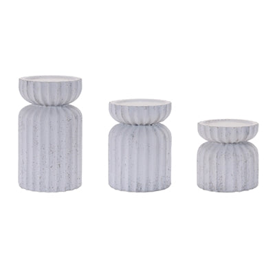 White Candle Holders