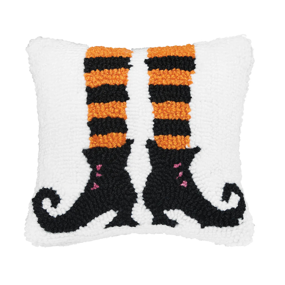 Witch Feet Hooked Mini Pillow