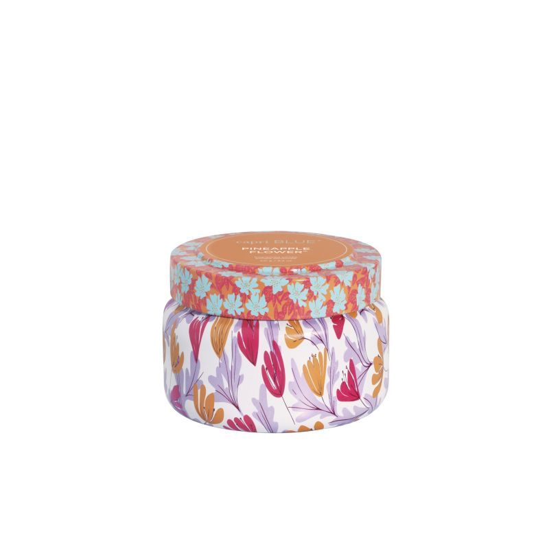 Pineapple Flower Pattern Play Travel Tin