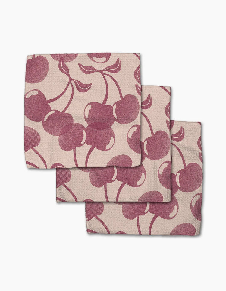 Pink Cherry Dreams Dishcloth Set