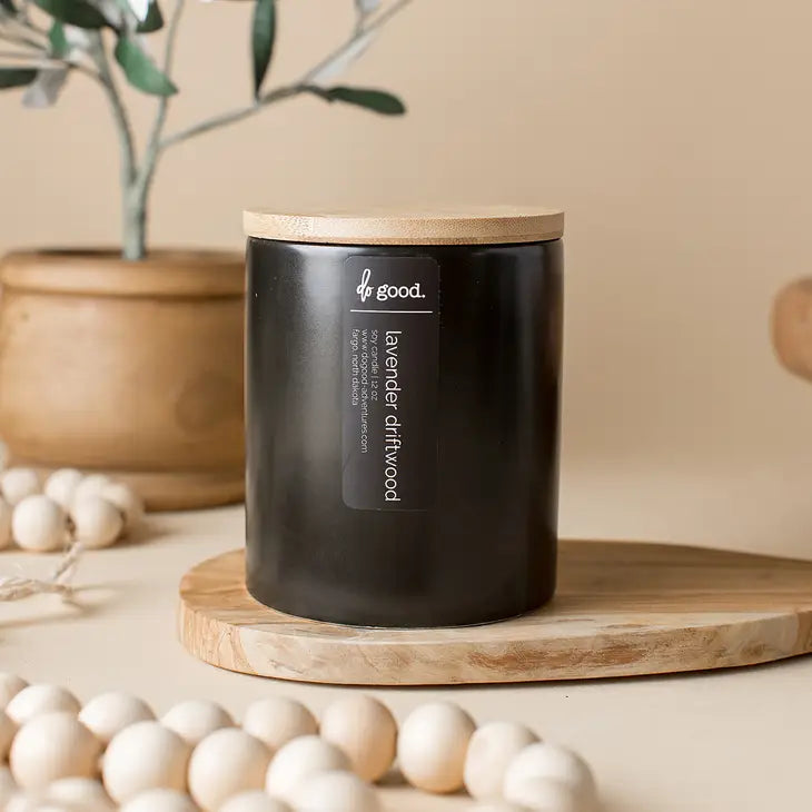 Lavender Driftwood Soy Candle - Signature Black