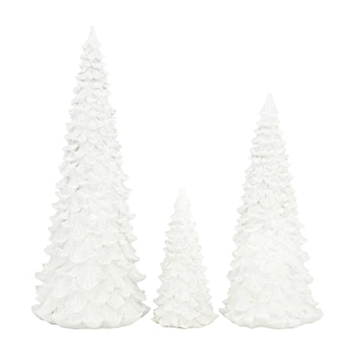 White Resin Christmas Trees