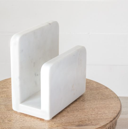 White Marble Napkin Holder