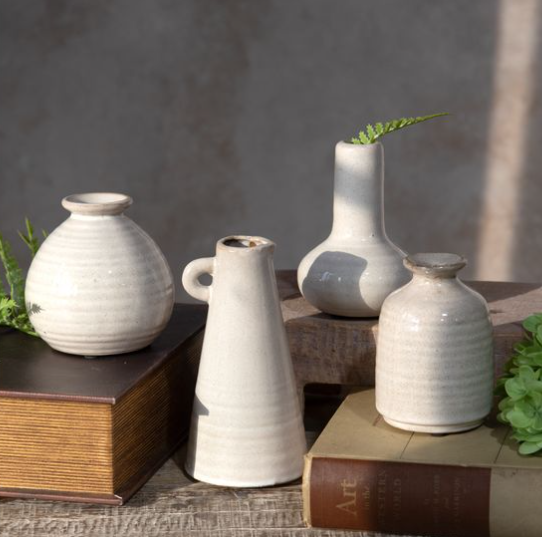 White Ceramic Vases