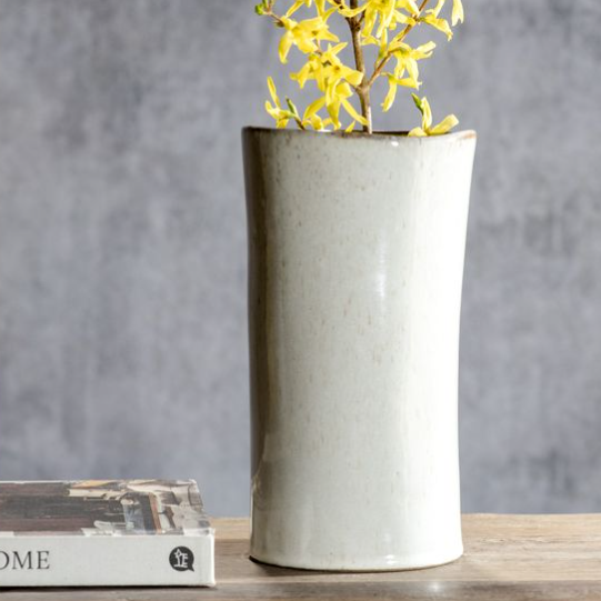 White Sand Ceramic Vase