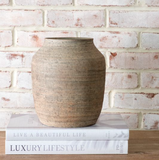 Natural Stripe Round Vase