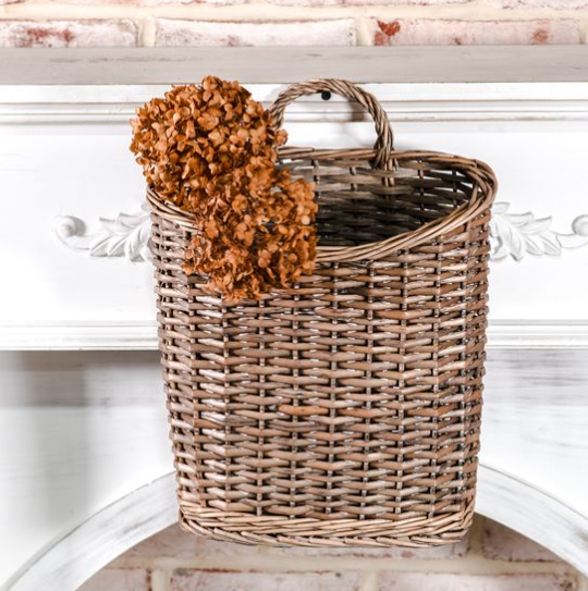 Grey Willow Hanging Basket