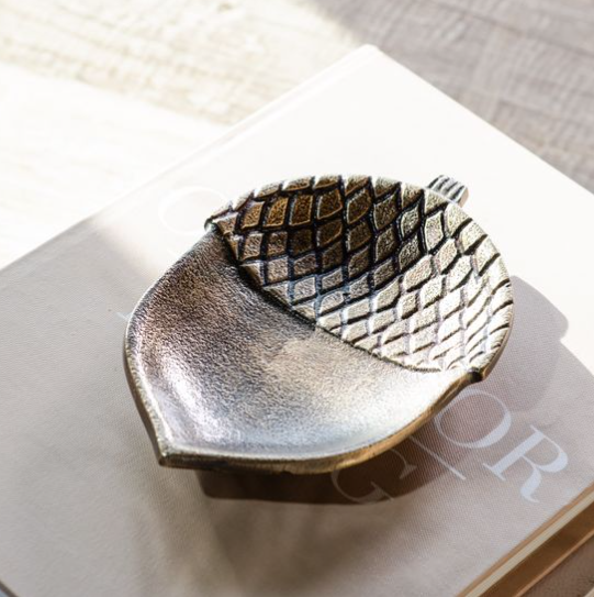 Brass Antique Acorn Tray