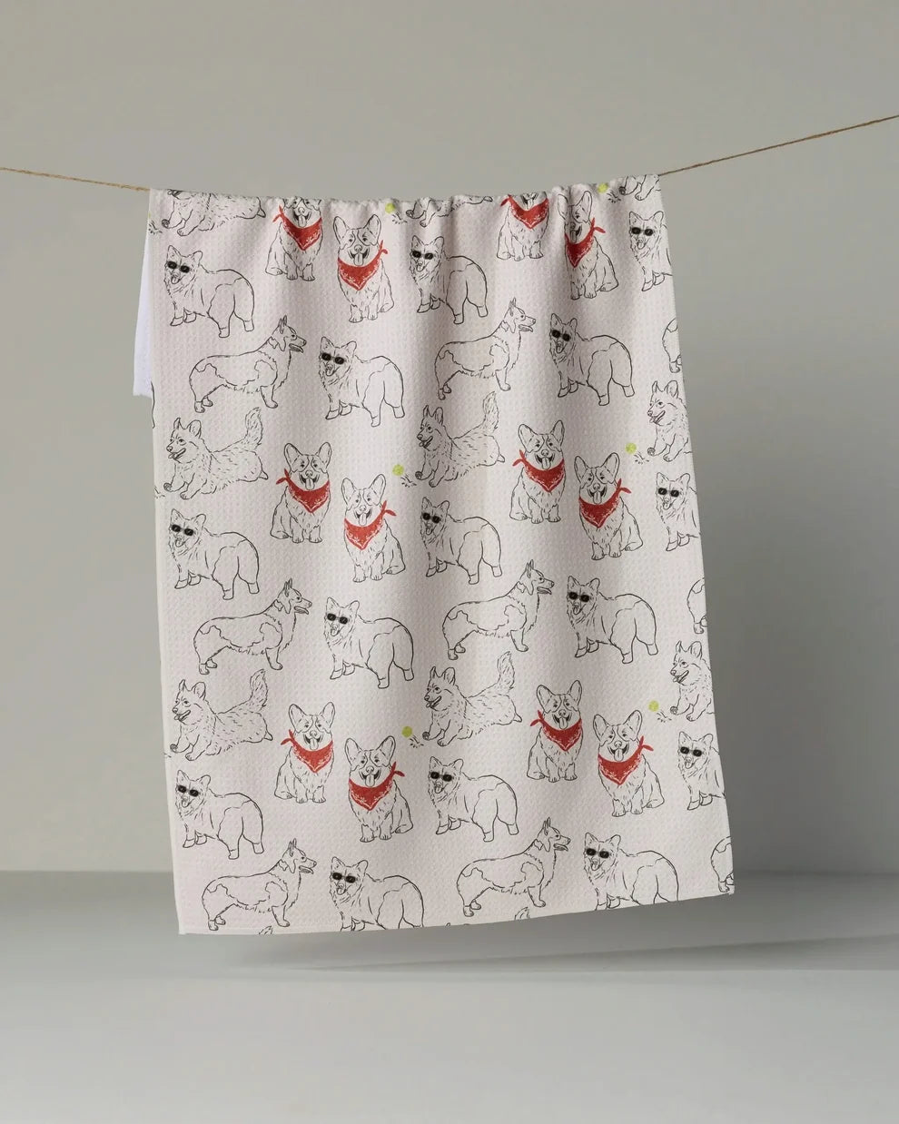 Corgi Club Kitchen Tea Towel