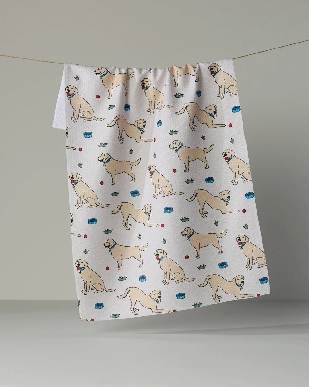 Yellow Lab Pals Kitchen Tea Towel