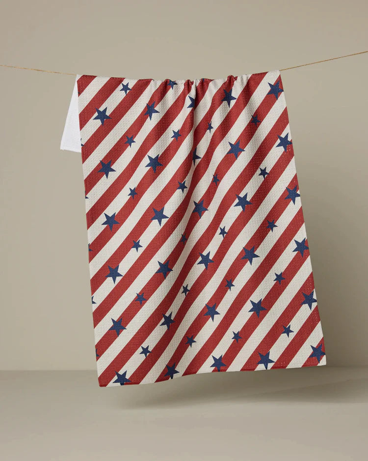 Patriotic Stripe Kitchen Tea Towel