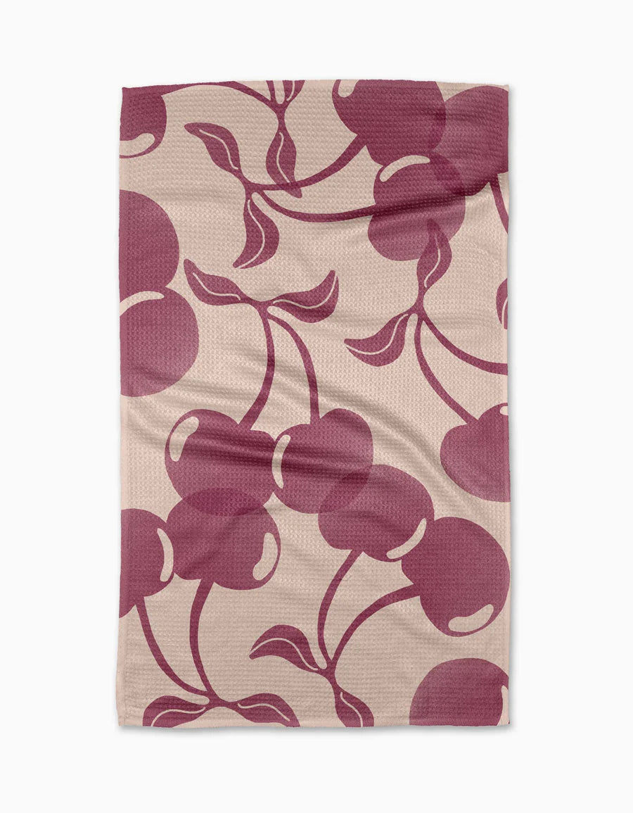 Pink Cherry Dreams Kitchen Tea Towel