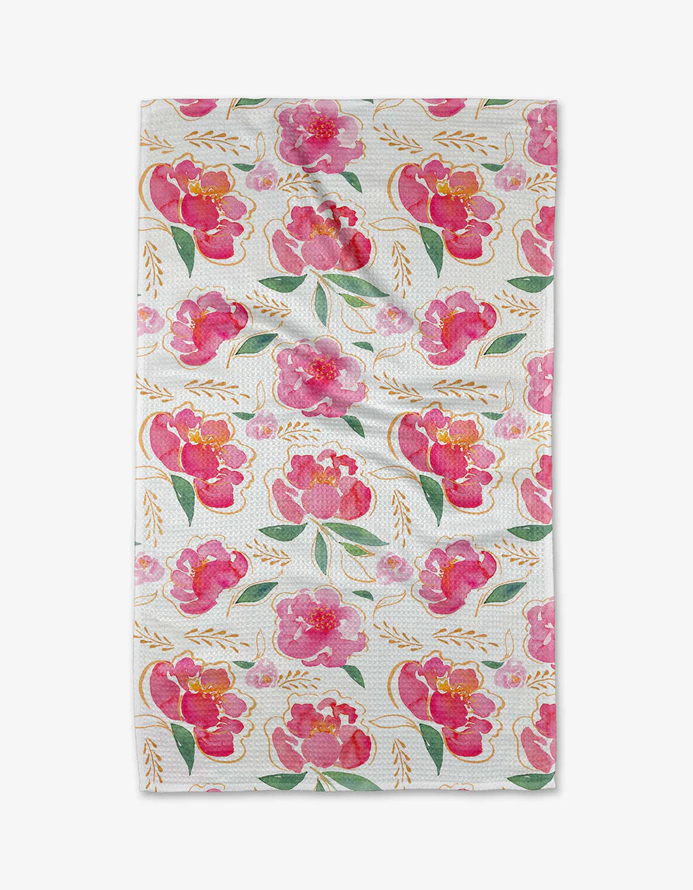 Pink Peony Kitchen Tea Towel