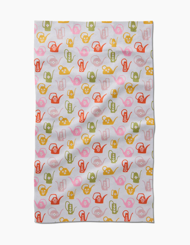 Retro Watering Cans Kitchen Tea Towel
