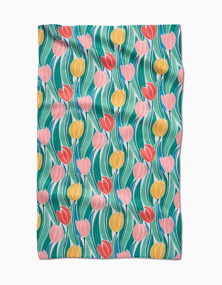 Tranquil Tulips Kitchen Tea Towel