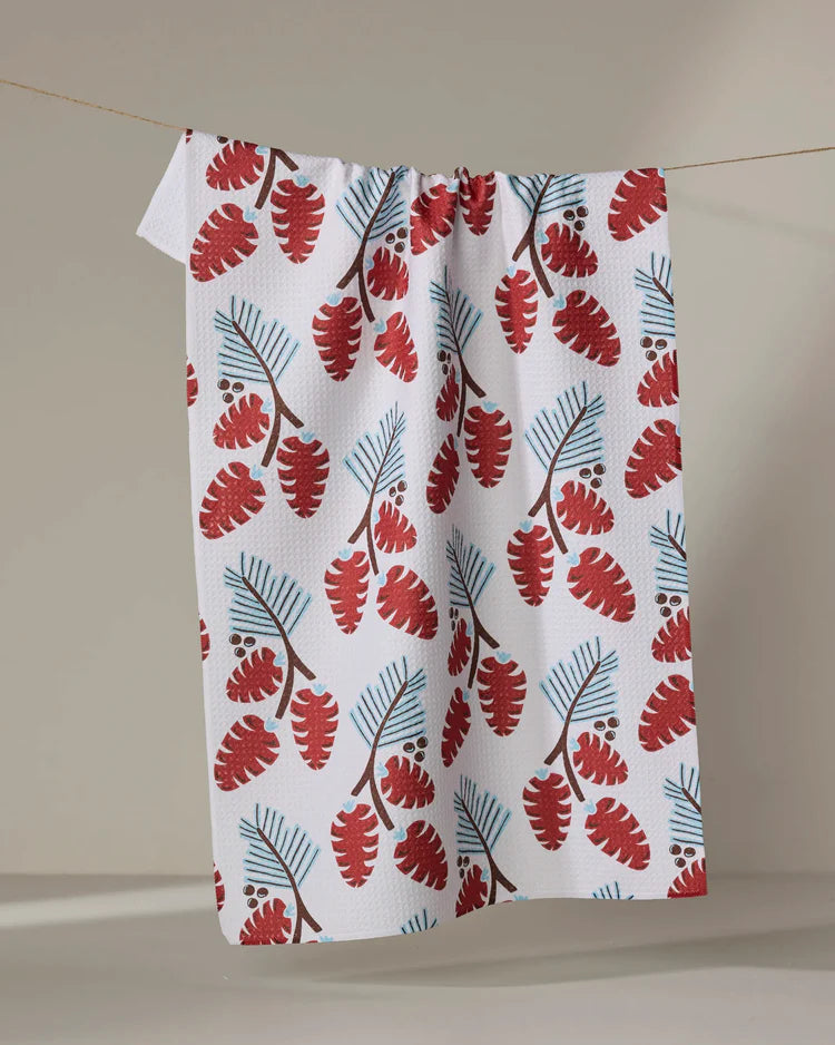 Winter Forage Kitchen Tea Towel