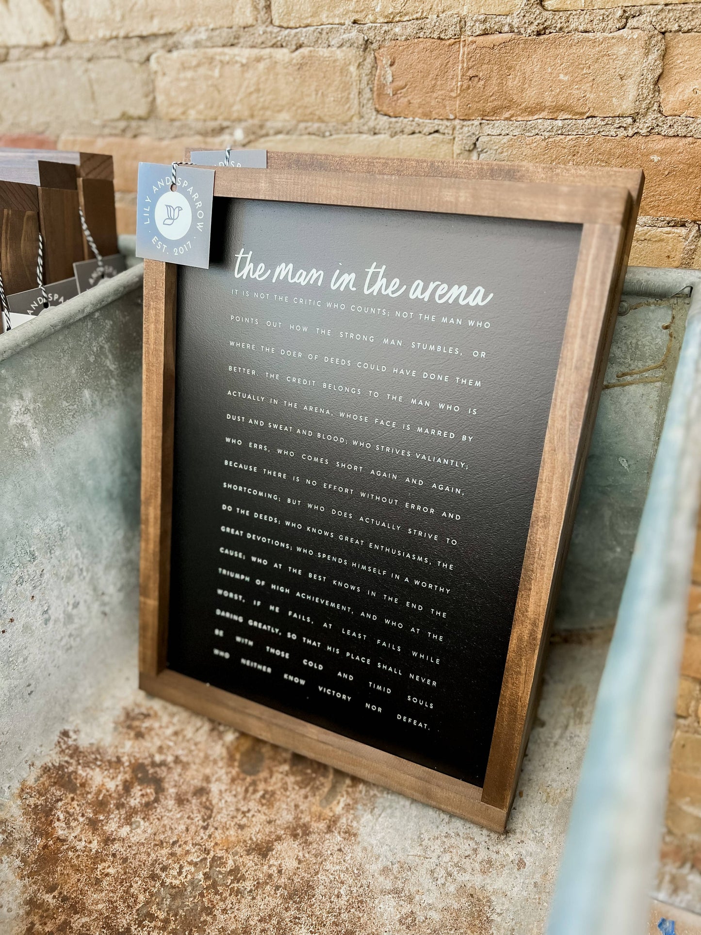 The Man in the Arena Wall Decor