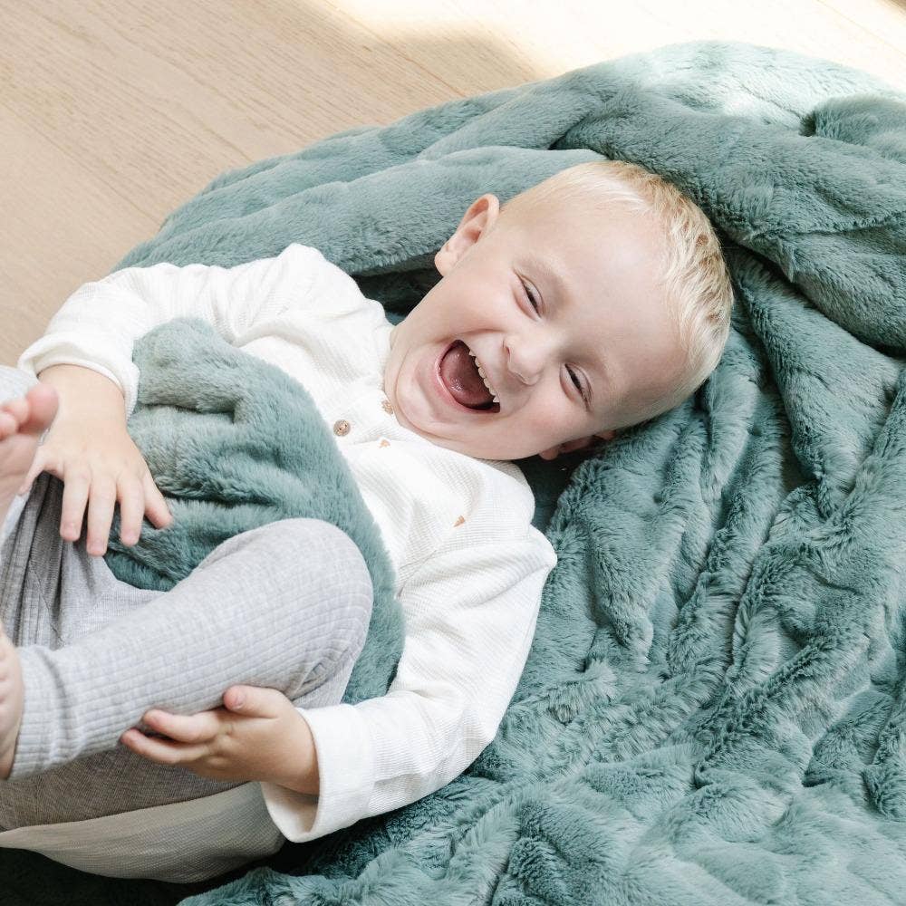 Copper Patterned Faux Fur Throw Blanket