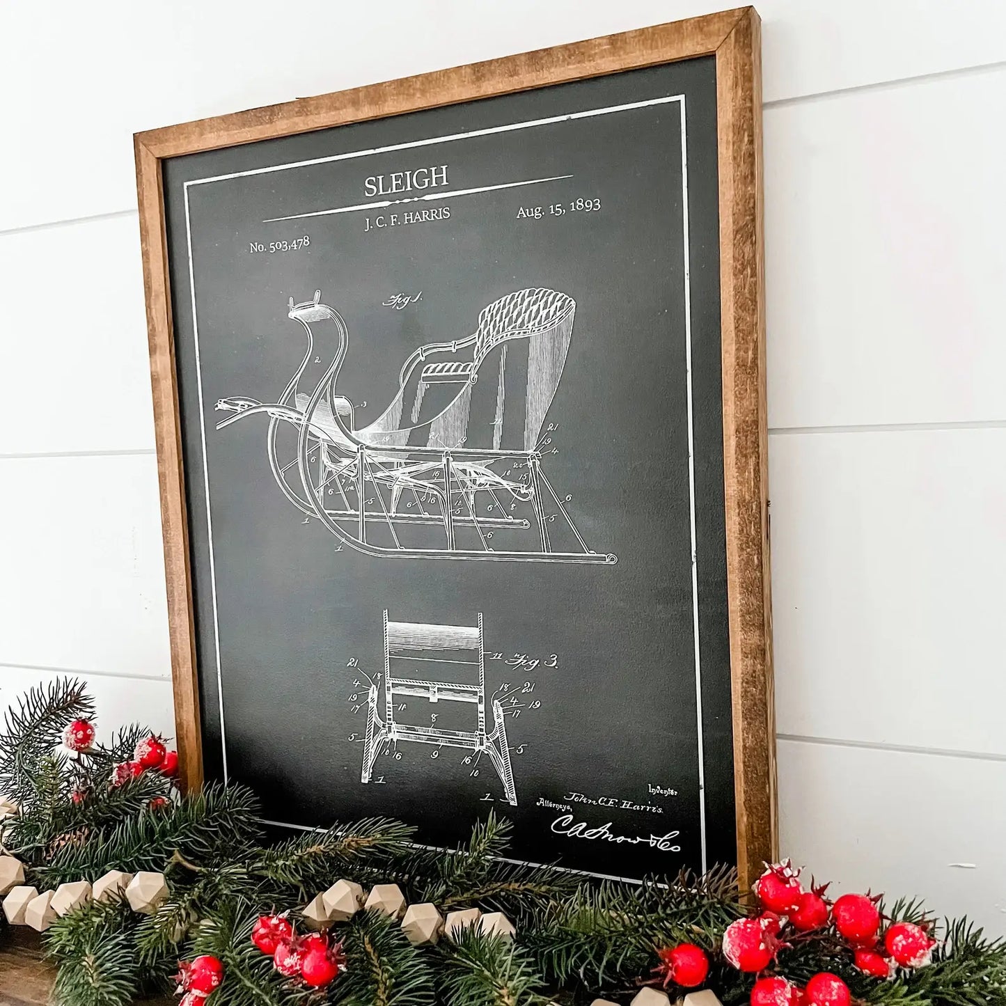 Vintage Patent Christmas Signs