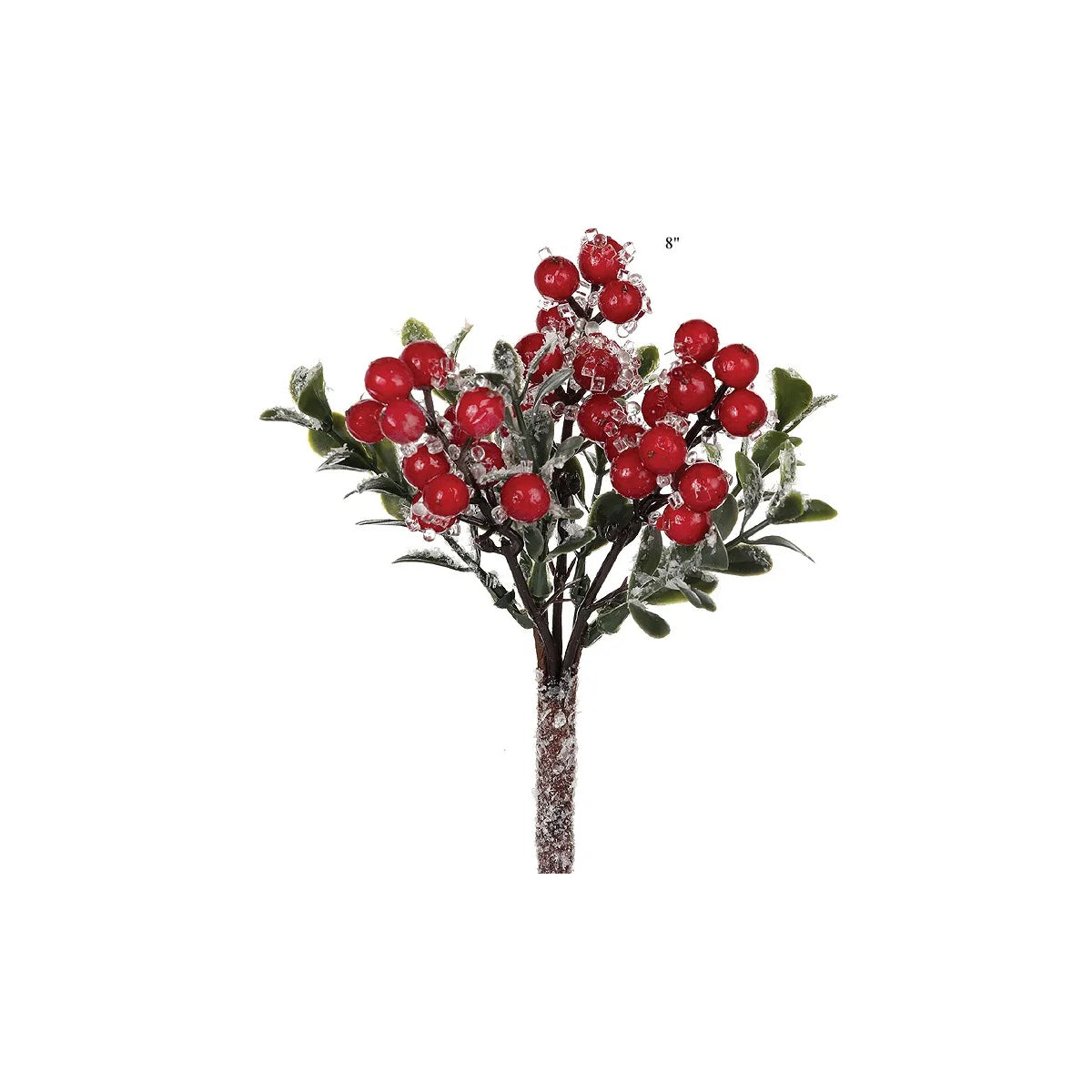 Iced Berry Boxwood Pick